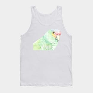 red-lored amazon watercolor portrait parrot Tank Top